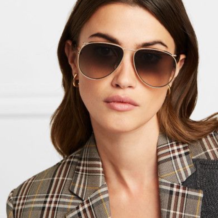 Alexander Mcqueen Piercing Pilot Metal Sunglasses